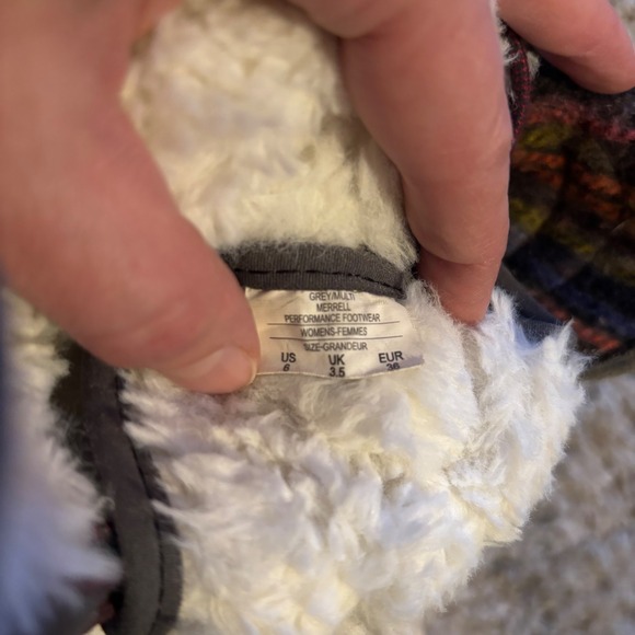 Merrell Womens Grey Multi Knit Suede Faux Fur Mid Calf Winter Boots Size 6 - Picture 2 of 13